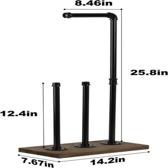 Black Wall Mounted Toilet Paper Holder {3}