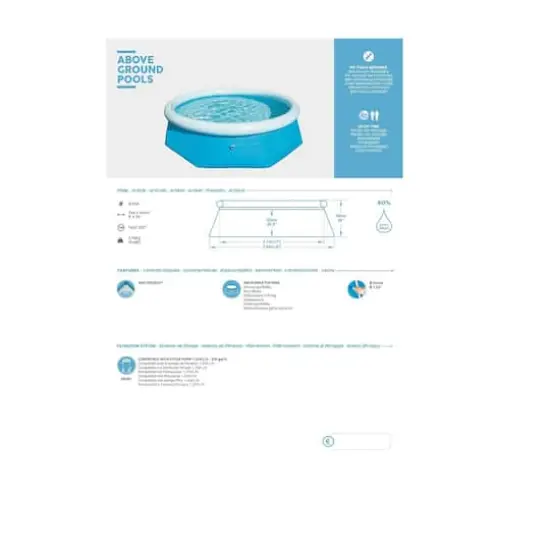 Pool Central&reg; 8ft. Round Inflatable Easy Set Kids Swimming Pool with Filter Pump {6}