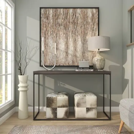 14" Silver Stainless Steel Abstract U-Shaped Candelabra {16}