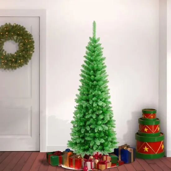 6ft. Unlit Rowan Pencil Slim Artificial Christmas Tree {3}