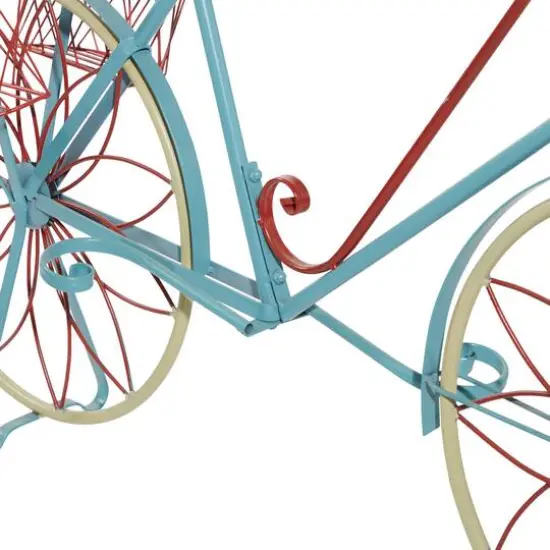 54" Turquoise Iron Vintage Plant Stand {6}