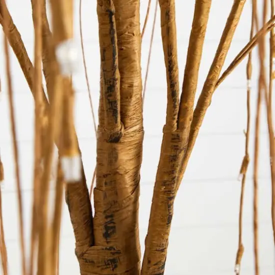 6ft. Pre-Lit Willow Artificial Christmas Tree, Warm White LED Lights {4}