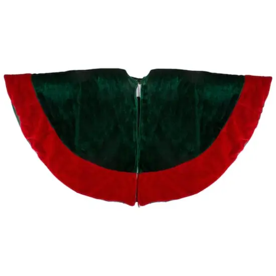 26" Green & Red Velveteen Tree Skirt {5}