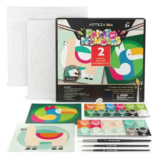 Arteza&reg; Kids Land Animals Paint by Numbers Kit, 35 pcs {1}