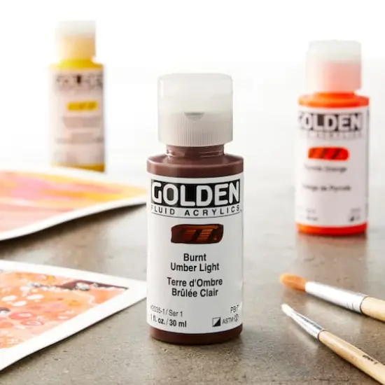 Golden&reg; 1oz. Fluid Acrylics Burnt Umber Light {3}