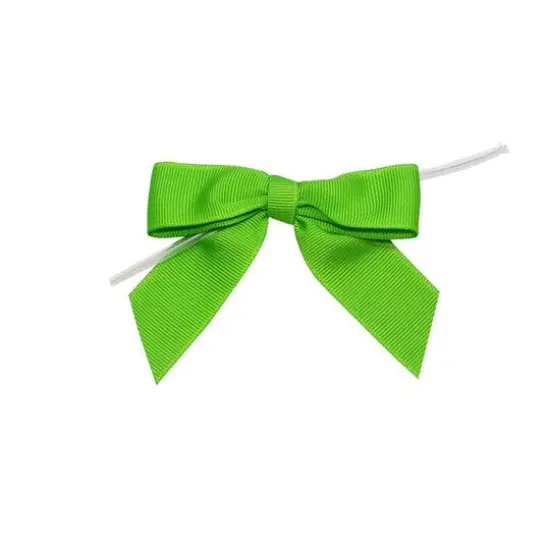 JAM Paper 2.5" Grosgrain Twist Tie Bows, 100ct. Apple Green {1}