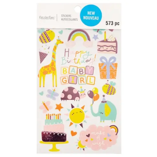 Baby Girl Birthday Sticker Book by Recollections&trade; {1}