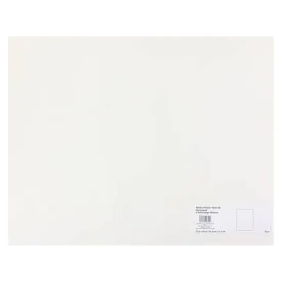 22" x 28" White Poster Board, 10ct. {1}