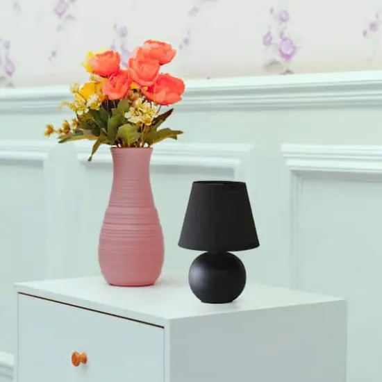 Creekwood Home Nauru 8.5" Ceramic Orb Base Table Lamp {3}