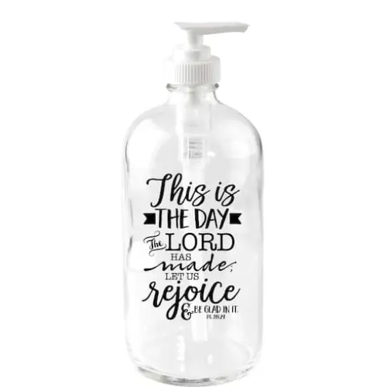 This Is The Day Glass Soap Dispenser {1}