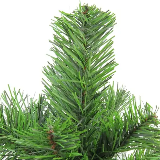 18" Unlit Mini Pine Artificial Christmas Tree in Faux Wood Base {3}