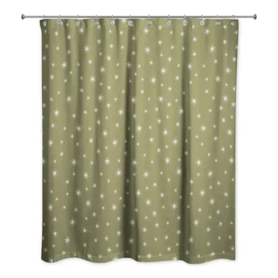 Green Twinkle Shower Curtain {1}