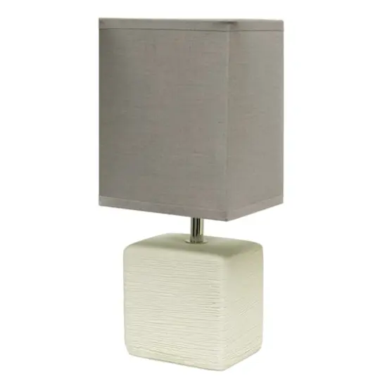 11.8" Simple Designs Stone Table Lamp {1}