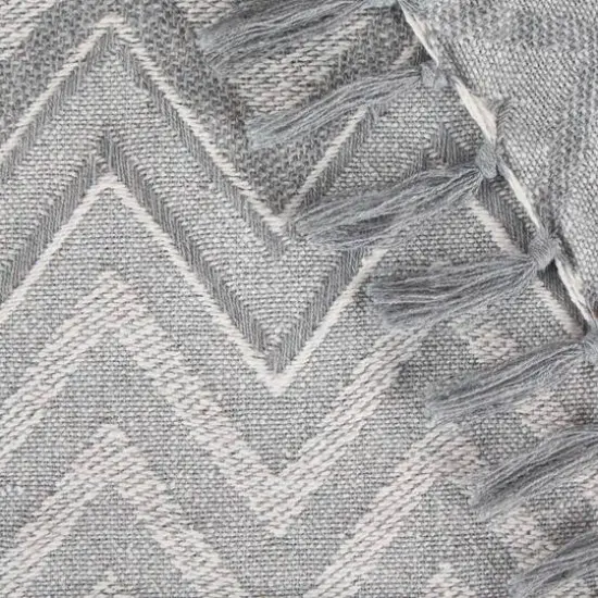 DII&reg; Zig-Zag Chevron Throw Gray {6}