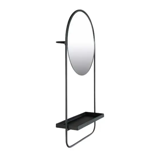 Hello Honey&reg; 23" Metal Wall Mirror, Shelf & Hanging Rod {3}