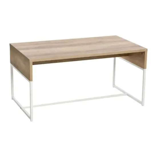 Household Essentials 59" Wrap Coffee Table Coastal Oak {1}