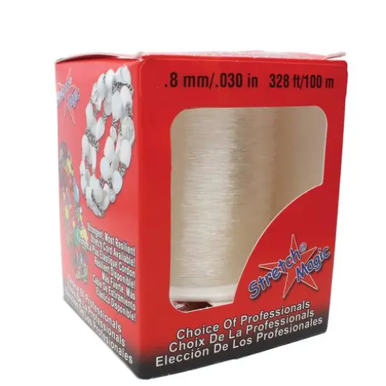 Stretch Magic&reg; 0.8mm Clear Bead & Jewelry Cord with Glue, 100m {3}