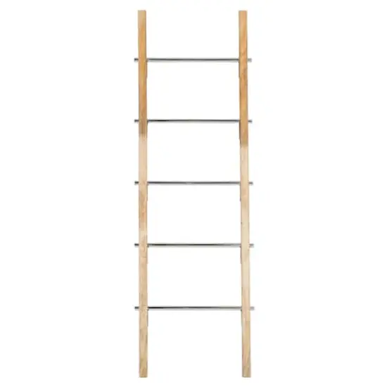59" Brown Stainless Steel Contemporary Ladder {1}