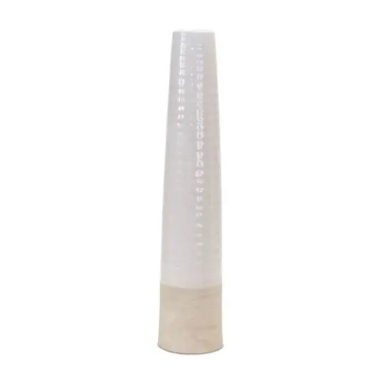23.5" White Stoneware Floor Vase {1}