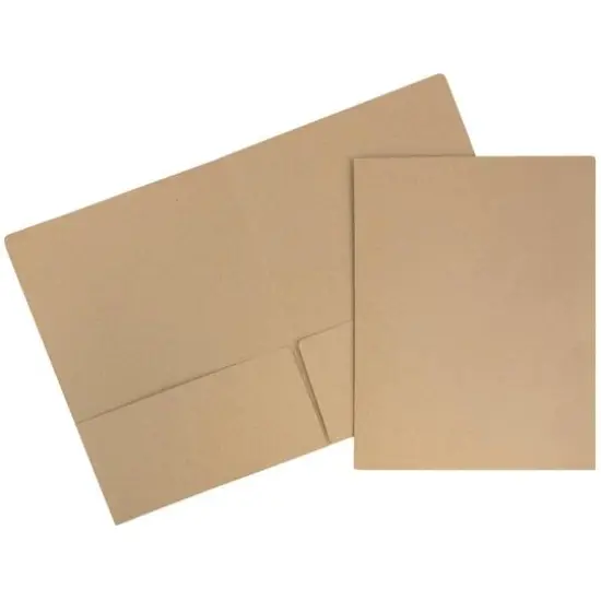 JAM Paper Premium Matte 2-Pocket Folders, 100ct. Kraft Brown {2}