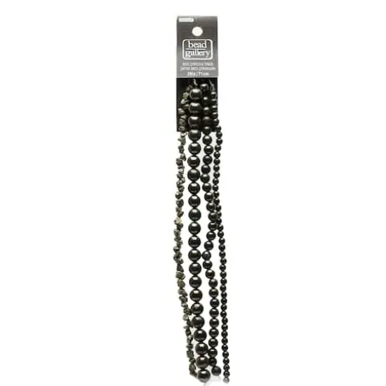 Black Pyrite Semi-Precious Beads Value Pack by Bead Landing&trade; {4}