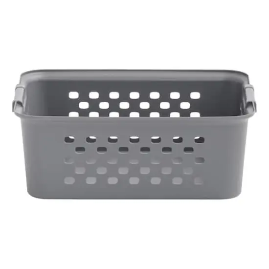 Iris&reg; Gray Medium Organizer Storage Basket, 4 Pack {1}