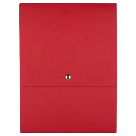 JAM Paper Vertical Kraft Snap Closure Portfolio Red {1}