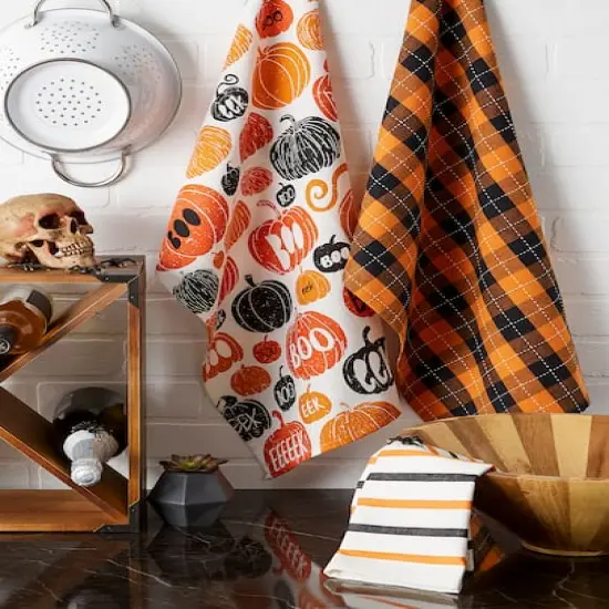 DII&reg; Pumpkin Boo! Dishtowel Set {7}
