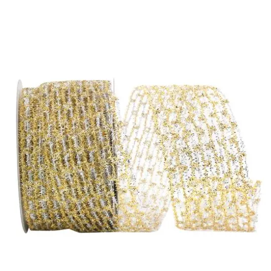 JAM Paper 2.5" x 10yd. Wired Flex Net Duo Stretch Ribbon {1}