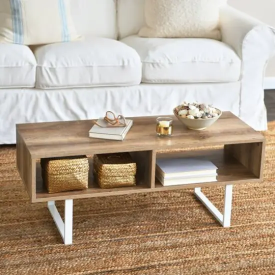 Household Essentials Jamestown Lifted Coffee Table Coastal Oak {3}