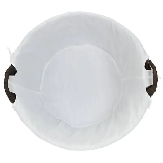 Household Essentials 12.5" Round Wicker Laundry Basket with Handles Brown {8}