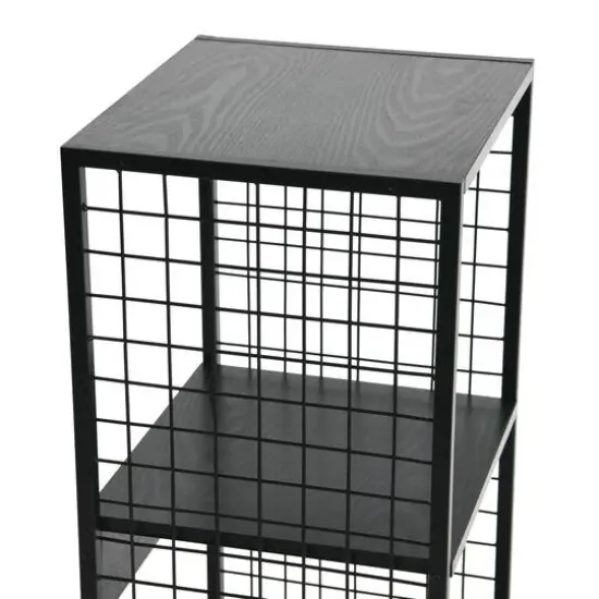 Household Essentials 28" Trellis 2 Compartment Storage Bookshelf Black {7}