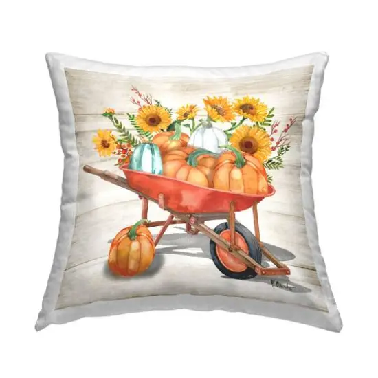Stupell Industries Rustic Harvest Wagon Decorative Printed Throw Pillow {1}
