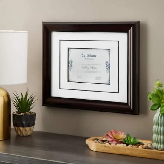 6" x 8" Mahogany Document Frame with Double Mat by Studio D&eacute;cor&reg; {3}
