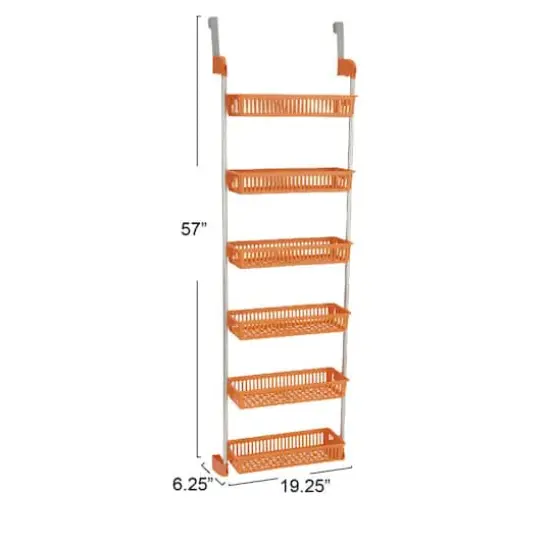 Household Essentials Over the Door Storage Rack Orange {5}