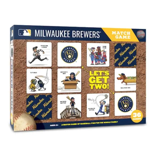 Major League Baseball Licensed Memory Match Game Milwaukee Brewers {1}