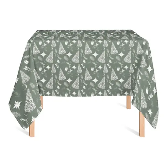 58" Sage Christmas Tablecloth {3}
