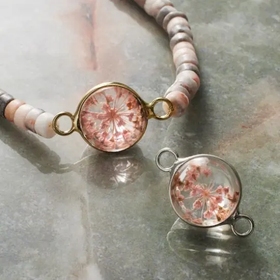 20mm Flower Rhodium Connectors, 2ct. by Bead Landing&trade; {3}