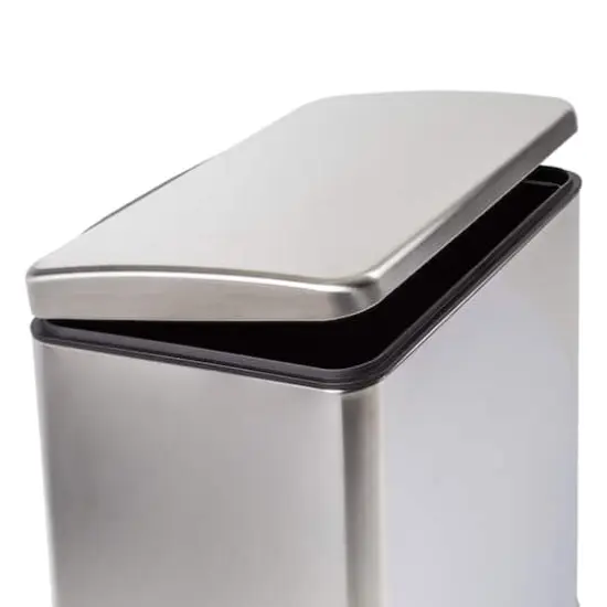 Honey Can Do Tall & Wide 58L Stainless Steel Step Trash Can with Lid {7}
