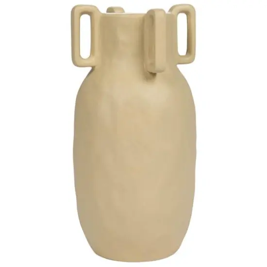 Hello Honey&reg; 10" Cream Sand Finish Modern Stoneware Vase {3}