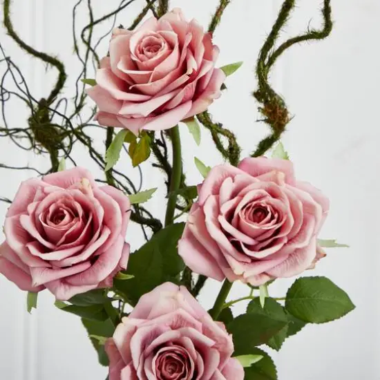 Vintage Rose Artificial Arrangement in Floral Design Pitcher {5}