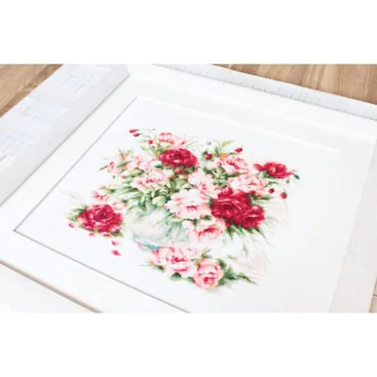 Luca-S Peonies Counted Cross Stitch Kit {3}
