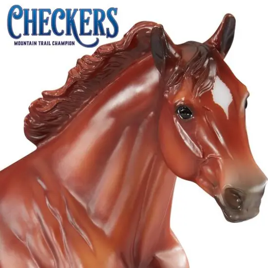 Reeves Breyer Checkers Mountain Trail Champion Horse Toy Model {3}