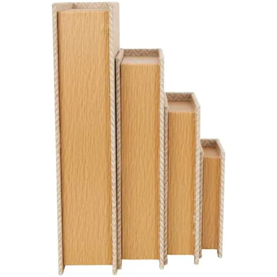 Fabric Storage Book Box Set Cream {4}