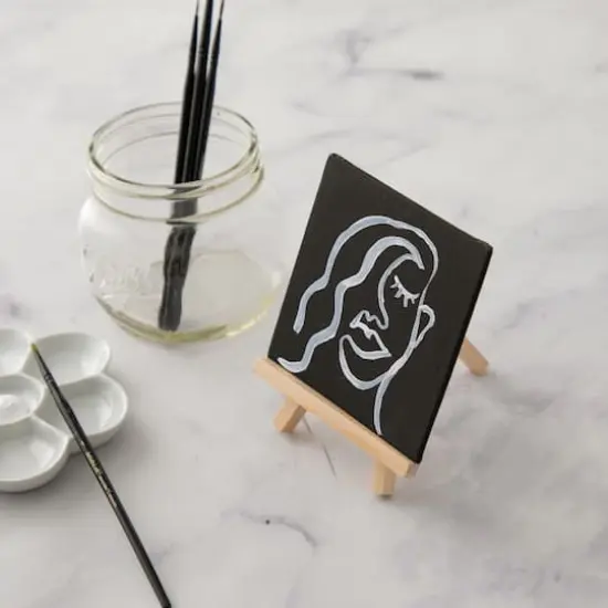 4 Pack 4" x 4"&nbsp;Mini Canvas Panels by Artist's Loft&trade; Necessities&trade; Black {4}