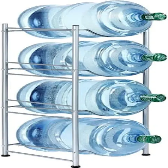 41" 5-Gallon Water Jug Holder Storage Rack Silver {1}