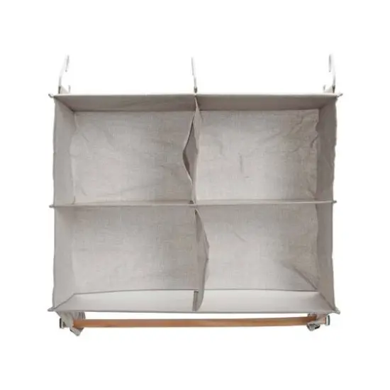 Household Essentials 19" 4-Pocket Wide Organizer Silver {1}