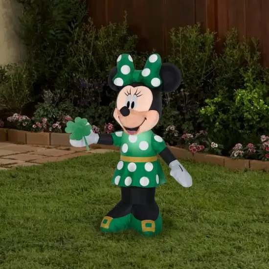 3.5ft. Airblown&reg; Inflatable St. Patrick's Day Minnie Mouse {3}