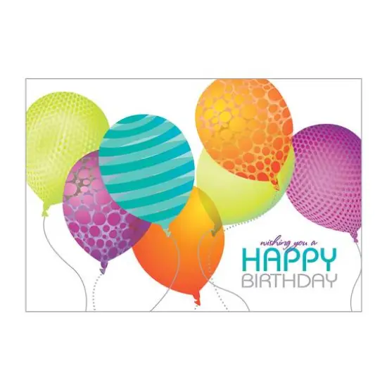 JAM Paper Upbeat & Colorful Blank Assorted Birthday Card Set, 36ct. {3}