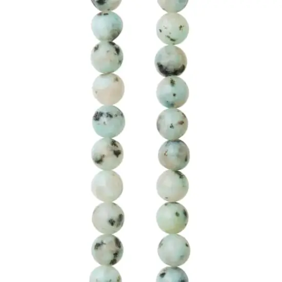 White Kiwi Stone Round Beads, 8mm by Bead Landing&trade; {1}